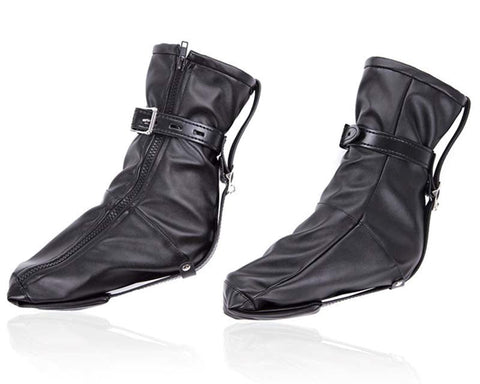 BDStyle Bondage Booties Faux Leather Foot Bondage with Side Zippers - Cuffs and Restraints