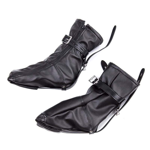BDStyle Bondage Booties Faux Leather Foot Bondage with Side Zippers - Cuffs and Restraints