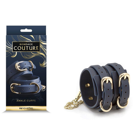 Bondage Couture Ankle Cuff - Sophisticated Sensuality in Blue - - Cuffs and Restraints