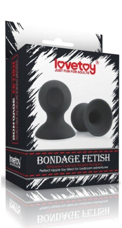 Lovetoy Bondage Fetish Silicone Nipple Suckers with Squeeze Bulb Control - - Breast and Nipple Toys
