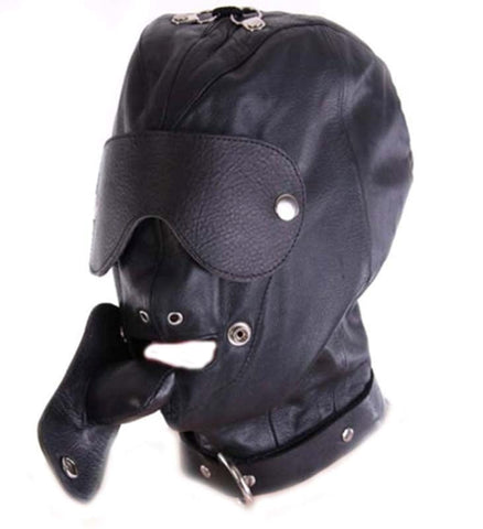 BDStyle Bondage Hood With Dildo Gag for Complete Sensory Deprivation - Bondage Hoods