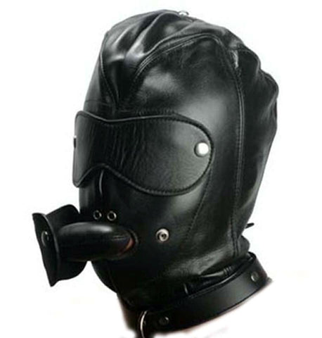 BDStyle Bondage Hood With Dildo Gag for Complete Sensory Deprivation - Bondage Hoods