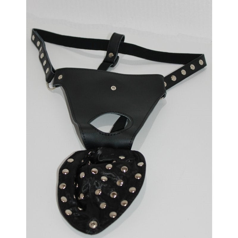 Hells Couture Studded Leather Jock Strap Tactile Metal Studs Dominance - - His Fetish