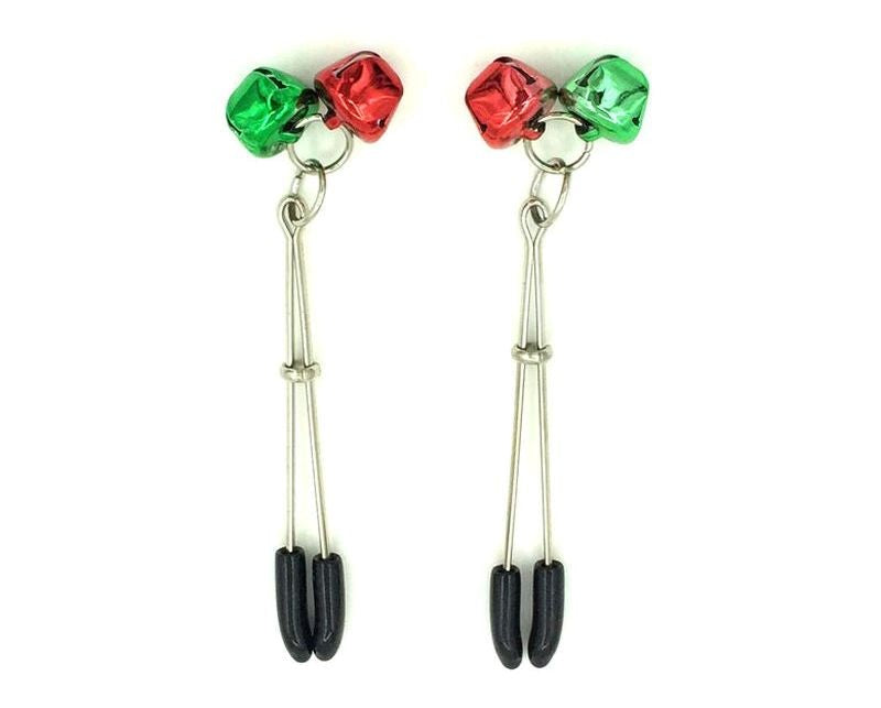 BDStyle Bondage Nipple Clamps with Two Bells Adjustable Pressure - - Breast and Nipple Toys