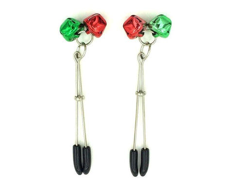 BDStyle Bondage Nipple Clamps with Two Bells Adjustable Pressure - Breast and Nipple Toys