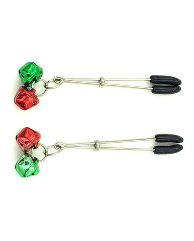 BDStyle Bondage Nipple Clamps with Two Bells Adjustable Pressure - Breast and Nipple Toys