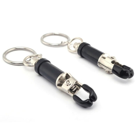 BDStyle Bondage Ring Barrel Clamps Adjustable Pressure Nipple Clamps - Breast and Nipple Toys