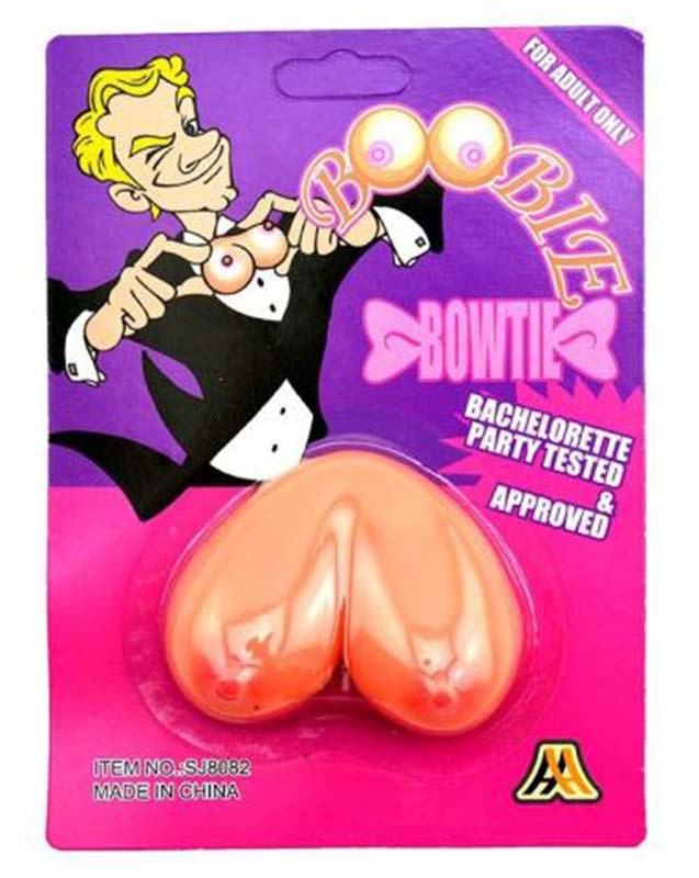 Hua Novelties Boobie Bowtie Novelty Party Accessory with Elastic Band - - Party Gifts and Novelties