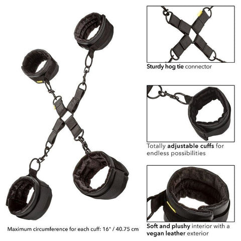California Exotics Boundless Bondage Hog Tie with Adjustable Restraints - Cuffs and Restraints