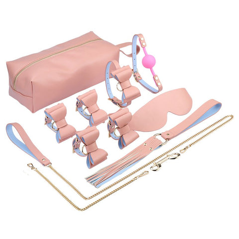 BDStyle Bow Bondage Kit with Leather Restraints and Fast Aussie Shipping - Bondage Kits
