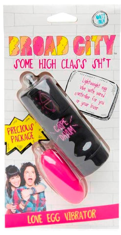 Love Honey Broad City Love Egg Vibrator with 4 Speed Wired Control - Remote Control Vibrators