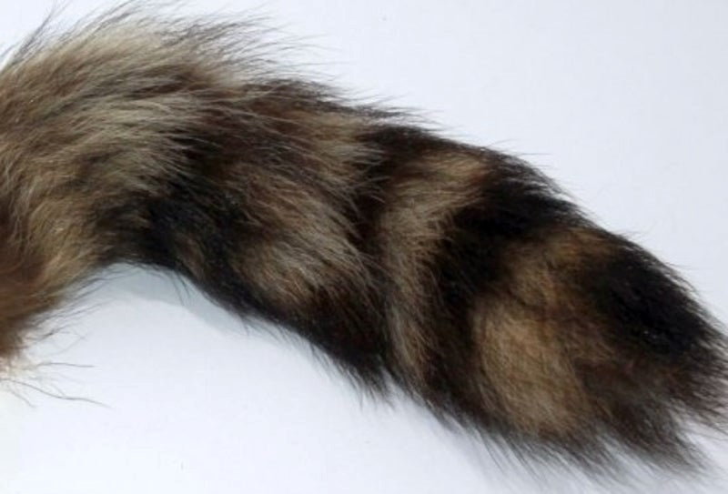 BDStyle Brown Faux Fox Tail Gold Ribbed Butt Plug Premium Role Play - Steel Sex Toys