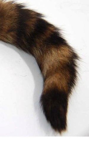BDStyle Brown Faux Fox Tail Silver Long Butt Plug Premium Steel Design - Steel Sex Toys