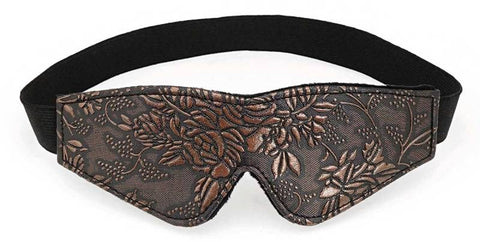 Spartacus Enterprises Brown Floral Print Blindfold Sensory Deprivation - Fancy Dress Ups