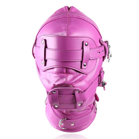 BDStyle Bug Eyed Lockdown Hood With Penis Gag Sensory Deprivation Control - Bondage Hoods