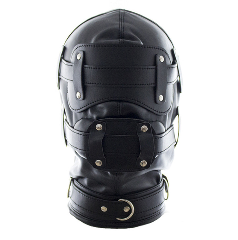 Bug-Eyed Lockdown Hood With Penis Gag Built To Perform - - Bondage Hoods