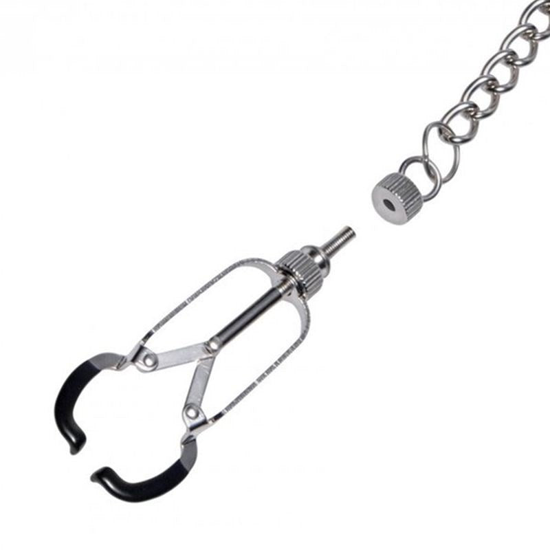 BDStyle Caliper Nipple Clamps with Removable Chain Precision Control - Breast and Nipple Toys