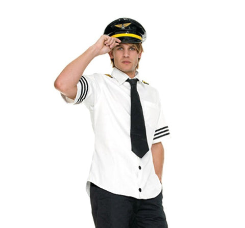 Leg Avenue Captain Fetish Air Costume Role Play Uniform - Fancy Dress Ups