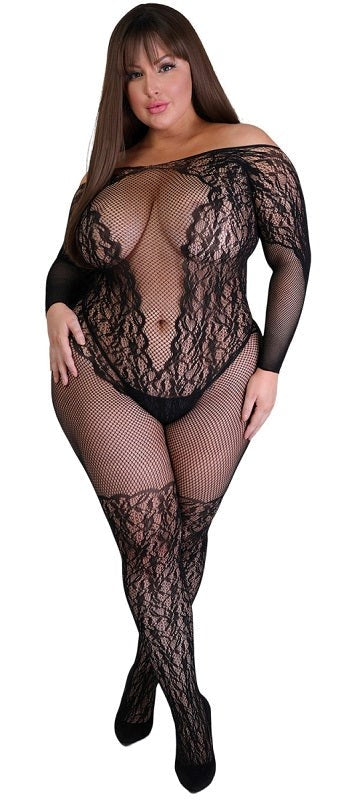 Love Honey Captivate Spanking Bodystocking Plus - - Body Stockings