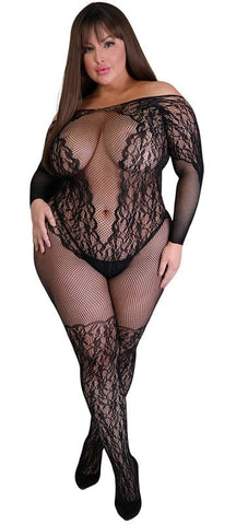 Love Honey Captivate Spanking Bodystocking Plus - Body Stockings