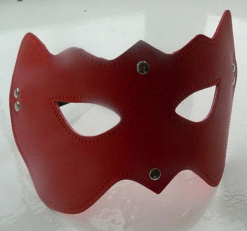 BDStyle Cat PVC Eye Mask Red Heavy 2.5mm Premium Feline BDSM Roleplay - Fancy Dress Ups
