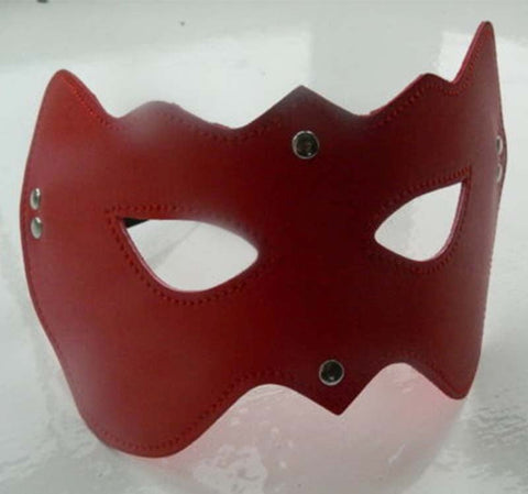 BDStyle Cat PVC Eye Mask Red Light Feline Roleplay BDSM Mask - Fancy Dress Ups