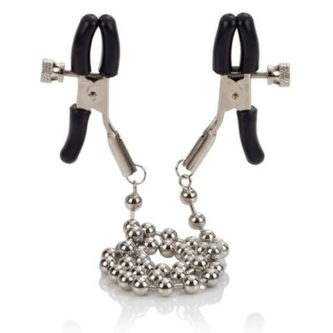 BDStyle Chain Nipple Clamps Premium Adjustable Metal Construction - Breast and Nipple Toys