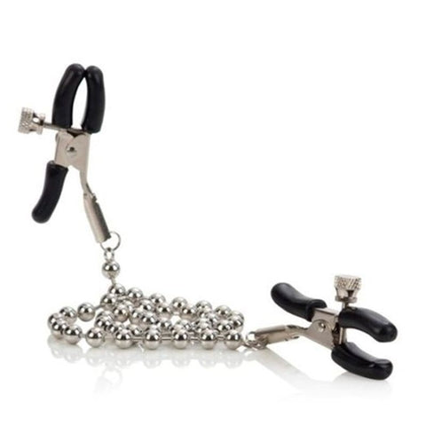 BDStyle Chain Nipple Clamps Premium Adjustable Metal Construction - Breast and Nipple Toys