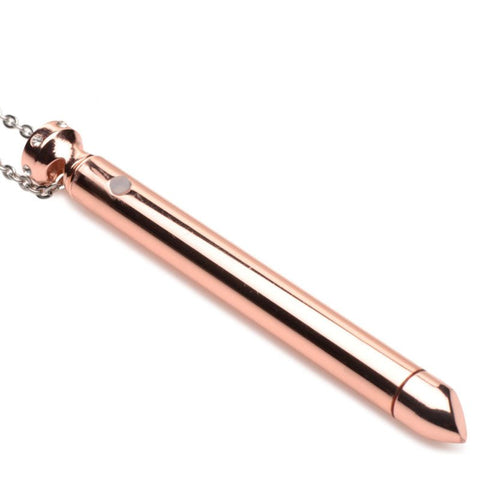Sensual Allure Charmed 7X Vibrating Necklace Rose Gold Discreet Wearable - Luxury Sex Toys