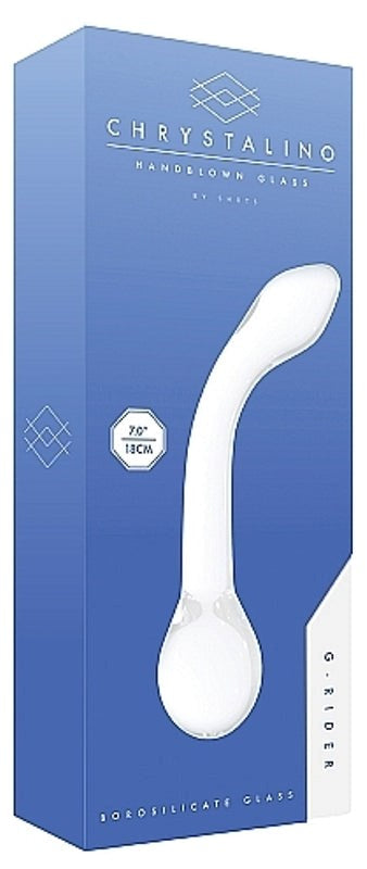 Shots Toys Chrystalino G Rider White Borosilicate Glass Dildo - - Glass Sex Toys