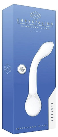 Shots Toys Chrystalino G Rider White Borosilicate Glass Dildo - Glass Sex Toys