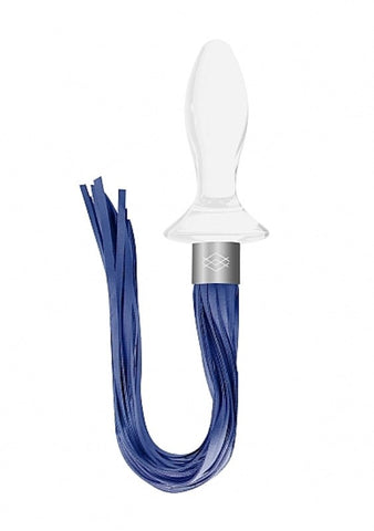 Shots Toys Chrystalino Tail White Glass Anal Plug with Temperature Play - Glass Sex Toys