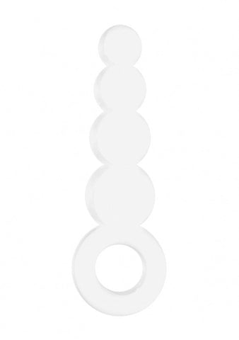 Shots Toys Chrystalino Tickler White Borosilicate Glass Anal Stimulator - Glass Sex Toys
