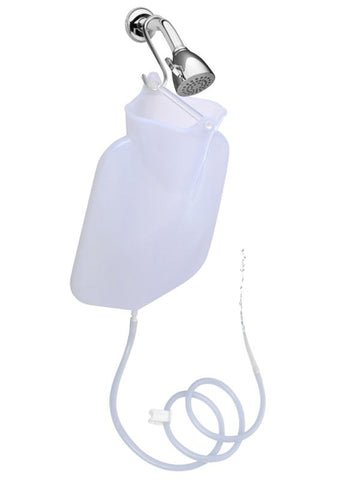 CleanStream Silicone Shower Cleansing System Blue 4 Liter Enema Kit - Enemas and Douches