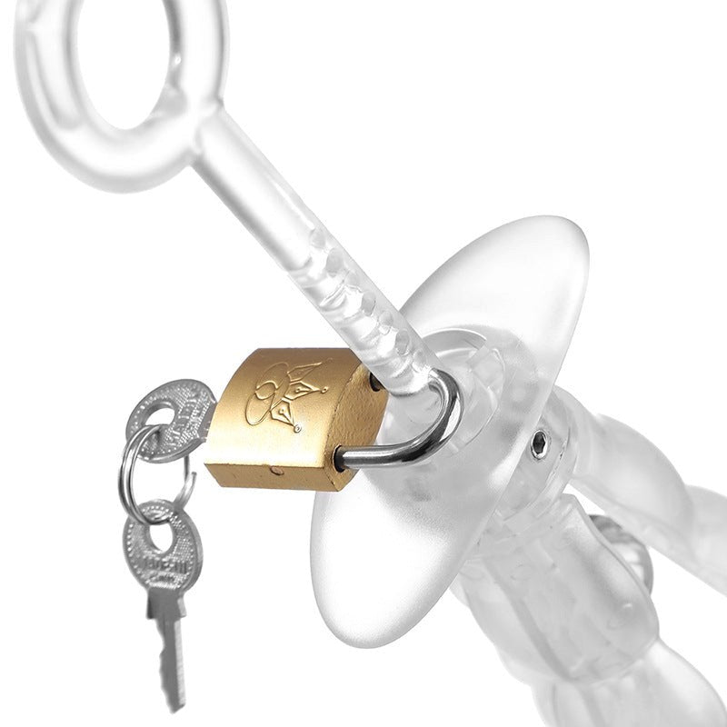 BDStyle Clear Resin Anal Lock with Surgical Steel Locking Mechanism - Dental and Clinical