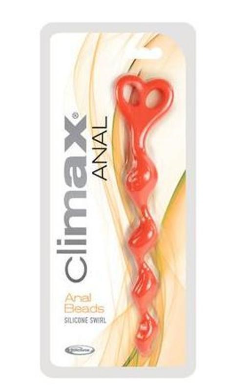 Climax Anal Silicone Anal Beads Swirl Grip. Slide. Repeat. - - Anal Beads and Balls
