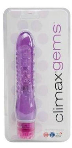 Topco Climax Gems Lavender Beaded Vibrator with Textured Shaft - Waterproof Vibrators