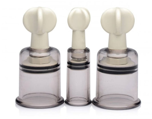 XR Brands Clit and Nipple Suckers Set Precision Suction Enhancement - - Breast and Nipple Toys