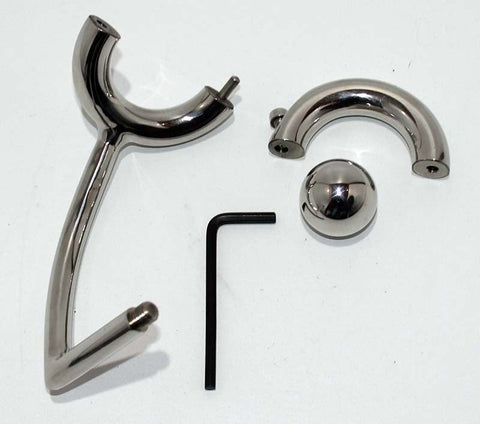 Hells Couture Cock Jock Lock & Anal Intruder Male Chastity Device - Spreaders and Hangers