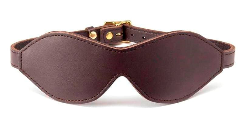Coco de Mer Brown Leather Blindfold Premium Sensory Deprivation Accessory - - Fancy Dress Ups