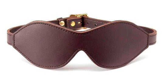 Coco de Mer Brown Leather Blindfold Premium Sensory Deprivation Accessory - - Fancy Dress Ups