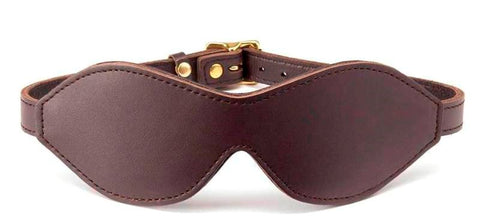 Coco de Mer Brown Leather Blindfold Premium Sensory Deprivation Accessory - Fancy Dress Ups