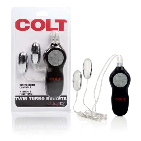California Exotics Colt 7 Function Twin Turbo Bullet Vibrator Dual Control - Bullet Vibrators