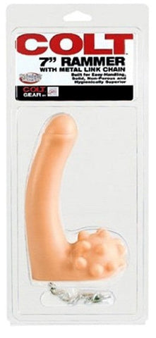 California Exotics Colt 7 inch Rammer with Metal Link Chain Dildo - Realistic Dildos