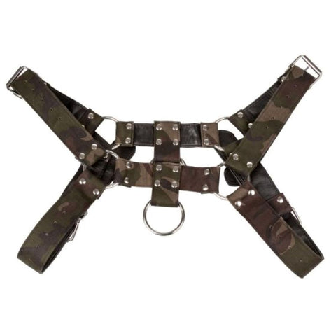 California Exotics Colt Camo Bondage Play Chest Harness Adjustable Design - Cuffs and Restraints