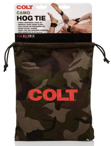 California Exotics Colt Camo Fetish Play Hog Tie Restraints with Padded Cuffs - Cuffs and Restraints
