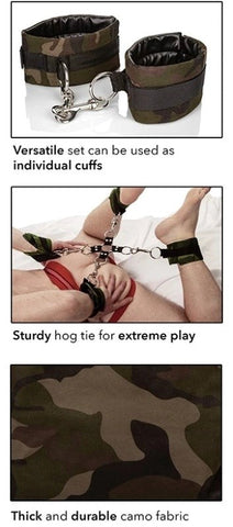 California Exotics Colt Camo Fetish Play Hog Tie Restraints with Padded Cuffs - Cuffs and Restraints