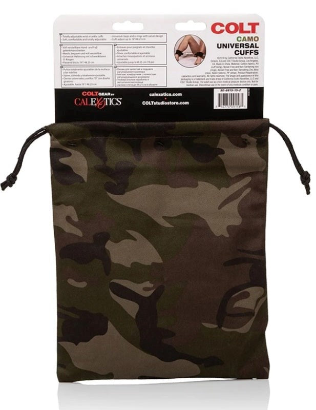 California Exotics Colt Camo Universal Versatile Bondage Cuffs Military Style - Cuffs and Restraints