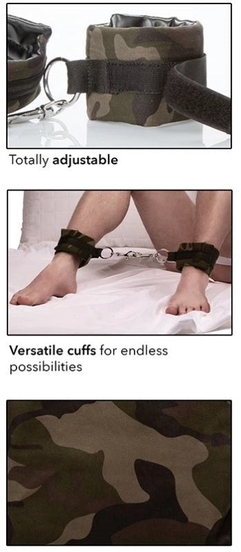 California Exotics Colt Camo Universal Versatile Bondage Cuffs Military Style - Cuffs and Restraints