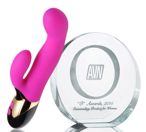 XR Brands Come Hither Moving G Spot Rechargable Silicone Vibrator - Rabbit Vibrators